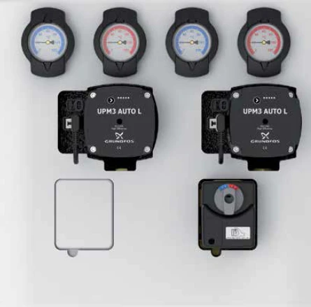 PAW dubbele pompgroep ongemengd/gemengd K31/K32 2x Grundfos Alpha 2 L 15/60