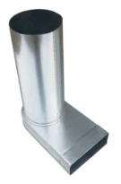 Sanutal Mecano coude de transition allongé 90° 125 - 55 x 220 mm