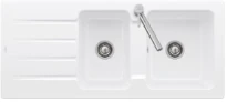 EVIER A ENCASTRER VILLEROY & BOCH ARCHITECTURA 1160 - 510 o 220 ! mm blanc alpine ceramicplus incl. vidage manuel, egouttoir reversible