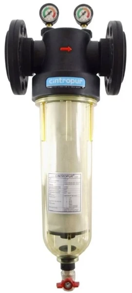 Cintropur NW800 waterfilter 3 x 3 - 25 micron - debiet 32000 l/u - met manometers