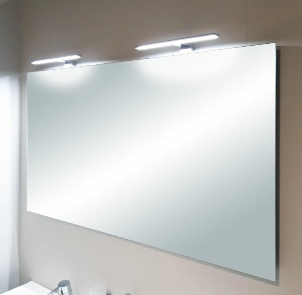 Procasa Universal spiegelpaneel 1200 x 600 mm - aluminium kader - zonder verlichting met schakelaar