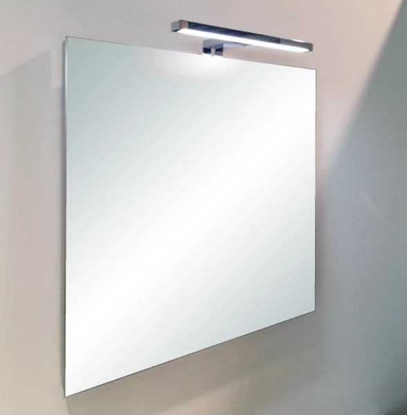 Procasa Universal spiegelpaneel 600 x 600 mm - aluminium kader - zonder verlichting met schakelaar