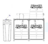Delta Magnus 6 duplex adoucisseur d'eau avec bac à sel 130 l