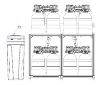Delta Magnus 8 duplex adoucisseur d'eau avec bac à sel 130 l