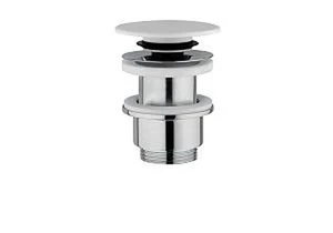 Conima 8125 afvoerplug met click-clack 5/4 - wit mat Corian
