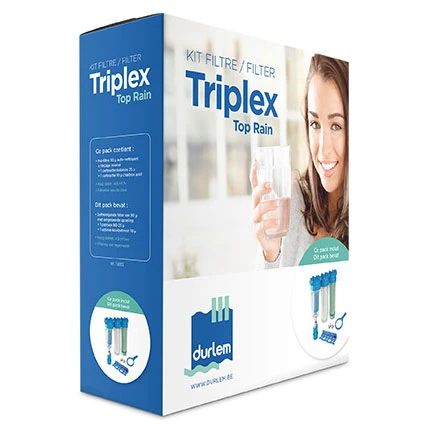 Durlem Triplex Pro trio waterfilter FF 3/4 x 3/4 - 50 & 25 micron + actieve kool