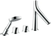 SET DE FINITION AXOR STARCK ORGANIC chromé 4-trous montage sur carrelage, agréé belgaqua (a\ 1546518)