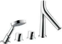 SET DE FINITION AXOR STARCK ORGANIC chromé 4-trous montage sur carrelage, agréé belgaqua (a\ 1546518)