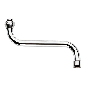 Grohe WSS uitloopbek 3/4 s-vorm chroom met straalbreker, draaibaar, sprong 200 mm