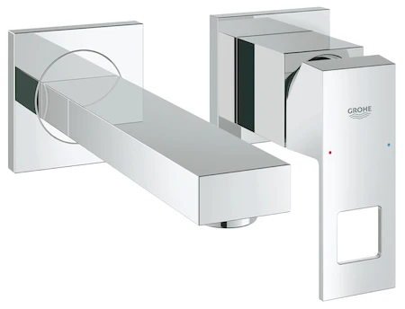 SET DE FINITION GROHE EUROCUBE chromé "avec bec pour mitigeur monocom. encastrè ½"" pour