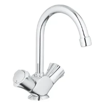 Grohe Costa L mélangeur 1/2 2 - poignées chromé avec bec et brise-jet pour lavabo