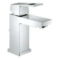 Grohe EuroCube mitigeur lavabo taille-S chromé avec écojoy (max5,7l/min),met vidage automatique