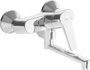 Hansa Hansapolo New eengreepskeukenmengkraan - chroom - wandmodel - uitloop 150 mm