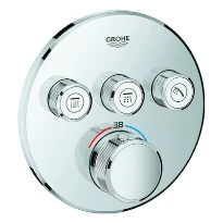 Grohe Grohtherm Smartcontrol Set de finition rond chromé 3 sorties