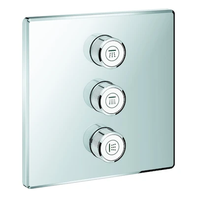 Grohe Grohtherm Smartcontrol Set de finition carré chromé 3 sorties