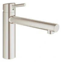 Grohe Concetto New mitigeur cuisine 1/2 supersteel avec mousseur extractible