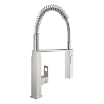 Grohe EuroCube mitigeur cuisine pivotable 140° supersteel limitateur de débit réglable avec douchette