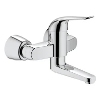 Grohe Euroeco Special Relaunch mitigeur lavabo 1/2 sailli 214mm chromé montage mural - économie d'eau - poignée longue