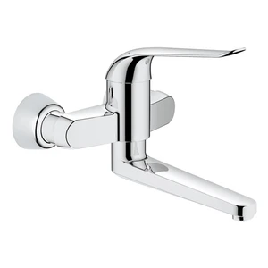 MELANGEUR DE LAVABO GROHE EUROECO 1/2 chromé saillie 257 mm montage mural - eco