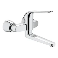 Grohe Euroeco Special Relaunch mitigeur lavabo 1/2 sailli 274mm chromé montage mural - économie d'eau - poignée longue