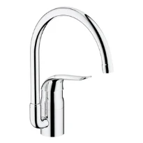 Grohe Euroeco Special Relaunch mitigeur cuisine chromé avec bec haut pivitable
