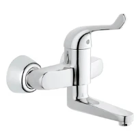 MELANGEUR DE LAVABO GROHE HOSPITA EUROECO 1/2 chromé montage mural-bec orientable - saillie 197 mm