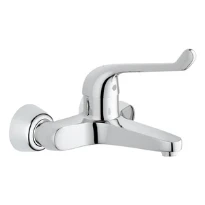 Grohe Euroeco Special Relaunch SECURIT mitigeur lavabo 1/2 chromé montage mural - sailli 204 mm - économie d'eau