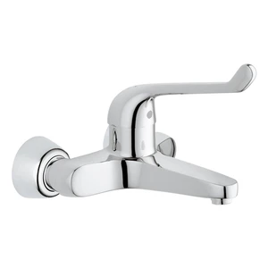 Grohe Euroeco Special Relaunch SECURIT mitigeur lavabo 1/2 chromé montage mural - sailli 204 mm - économie d'eau