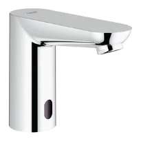Grohe Euroeco Robinet lavabo éléctronique chromé pile 6V,bouchon de sécurité 60sec, Ecojoy(7,5L/m)