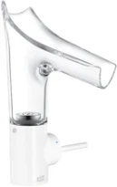 MELANGEUR DE LAVABO AXOR STARCK V blanc comfortzone 140 saillie 125mm,poignée à gauche ou à droite du bec
