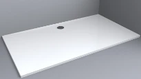 Designstone Solid Flat receveur de douche 1600 x 900 x 26 mm - blanc - avec gelcoat