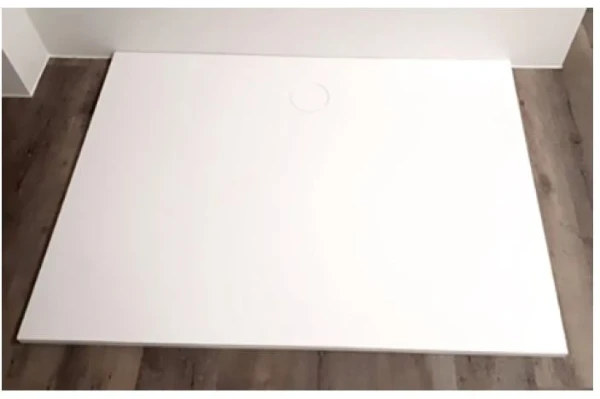 Procasa Solid Shower receveur de douche solid surface 900 x 900 x 26 mm - blanc mat - plaque de finition inclus