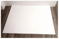 Procasa Solid Shower receveur de douche solid surface 1200 x 900 x 26 mm - blanc mat - plaque de finition inclus