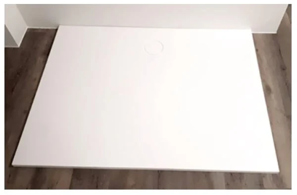 Procasa Solid Shower receveur de douche solid surface 1200 x 900 x 26 mm - blanc mat - plaque de finition inclus