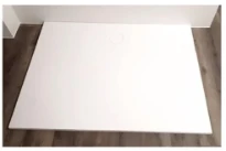 Procasa Solid Shower receveur de douche solid surface 1400 x 900 x 26 mm - blanc mat - plaque de finition inclus