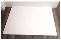 Procasa Solid Shower receveur de douche solid surface 1600 x 900 x 26 mm - blanc mat - plaque de finition inclus
