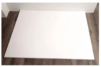 Procasa Solid Shower receveur de douche solid surface 1600 x 900 x 26 mm - blanc mat - plaque de finition inclus
