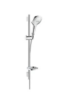 Hansgrohe Select E 120 set de douche Select Unica'sPuro écosmart 65CM  chromé 3 jets, avec barre murale, porte-savon,flexible 160cm