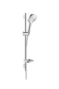 Hansgrohe Select E 120 set de douche Select Unica'sPuro écosmart 65CM  chromé 3 jets, avec barre murale, porte-savon,flexible 160cm