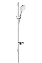 Hansgrohe Raindance Select set de douche Unica'S Puro 90CM  blanc/chromé 3 jets,m/barre murale,porte-savon,flexible 160CM