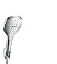 Hansgrohe Raindance S. E 120 douchette à main 120 MM carré chromé 3 jets, support mural et flexible 160cm