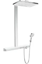 Hansgrohe Rainmaker Select 460 colonne de douche 2 jets Showerpipe chromé douche de tête 2 jets, douchette 3 jets, flexible 160cm