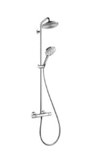 Hansgrohe Select S 240 Showerpipe avec thermostat - douche de tête - douchette 3 jets - flex.1600 mm - chromé