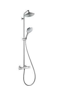 Hansgrohe Select S 240 colonne de douche chromé Ecosmart thermost,douche de tête 24cm,douchette Select 3jet