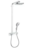 Hansgrohe Raindance Select colonne de douche E300 avec thermostat chromé douche de tête 2 jets, douchette 3 jets, flexible 160CM