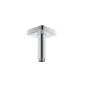 BRAS DE DOUCHE HANSGROHE 1/2 chromé plafond saille 100mm - avec rosace carrée