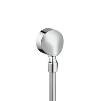 Hansgrohe Fixfit coude de raccordement Fixfit 1/2 E-DN15 chromé montage mural avec rotule et clapet anti-retour