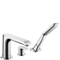 SET DE FINITION HANSGROHE METRIS chromé pr mélangeur 3trous a/ inverseur et robinet d'ârret, douchette à 110cm