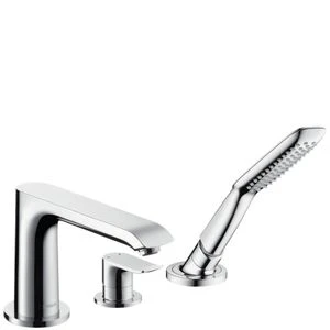 SET DE FINITION HANSGROHE METRIS chromé pr mélangeur 3trous a/ inverseur et robinet d'ârret, douchette à 110cm