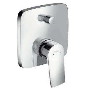 Hansgrohe Metris set de finition chromé mitigeur bain pour mural encastré